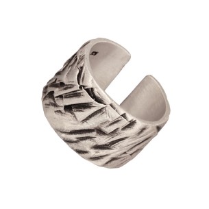 Ασημένιο επιπλατινωμένο δαχτυλίδι Βέρα