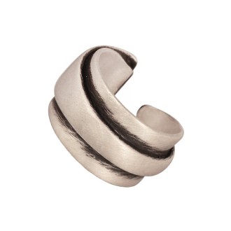 Ασημένιο επιπλατινωμένο δαχτυλίδι Βέρα Γραμμή