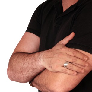 Ασημένιο επιπλατινωμένο δαχτυλίδι Βέρα