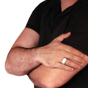 Ασημένιο επιπλατινωμένο δαχτυλίδι Βέρα