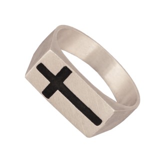 Ασημένιο δαχτυλίδι Σταυρός