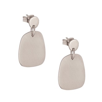 Ασημένια επιπλατινωμένα σκουλαρίκια Σχήματα