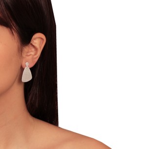 Ασημένια επιπλατινωμένα σκουλαρίκια Σχήματα