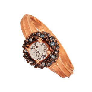 Γυναικείο χρυσό 14k δαχτυλίδι Ροζέτα