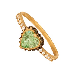 Γυναικείο χρυσό 14k δαχτυλίδι Καρδιά