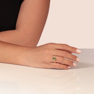 Γυναικείο χρυσό 14k δαχτυλίδι οβάλ Μονόπετρο