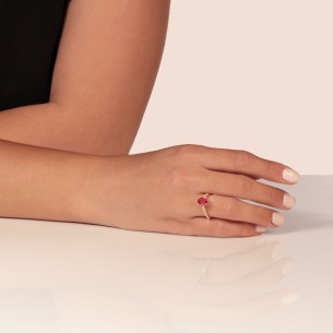 Γυναικείο χρυσό 14k δαχτυλίδι οβάλ Μονόπετρο