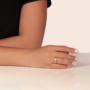 Γυναικείο λευκόχρυσο 14k δαχτυλίδι Μονόπετρο