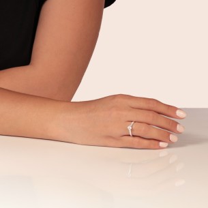Γυναικείο λευκόχρυσο 14k δαχτυλίδι Μονόπετρο