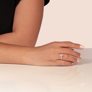 Γυναικείο λευκόχρυσο 14k δαχτυλίδι Μονόπετρο