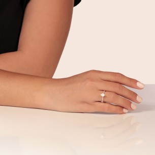 Γυναικείο λευκόχρυσο 14k δαχτυλίδι Μονόπετρο