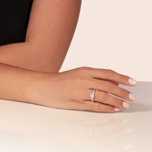 Γυναικείο λευκόχρυσο 14k δαχτυλίδι Μονόπετρο