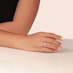 Γυναικείο λευκόχρυσο 14k δαχτυλίδι Μονόπετρο