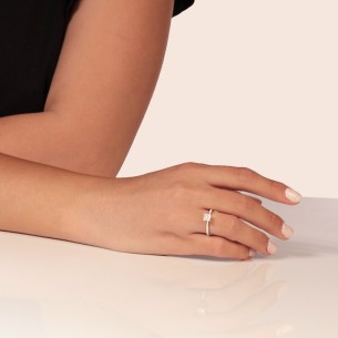 Γυναικείο λευκόχρυσο 14k δαχτυλίδι Μονόπετρο