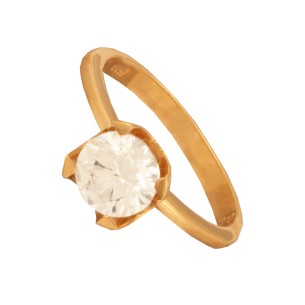 Γυναικείο χρυσό 14k δαχτυλίδι Μονόπετρο