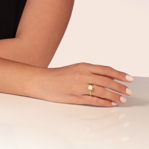 Γυναικείο χρυσό 14k δαχτυλίδι Μονόπετρο