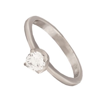 Γυναικείο λευκόχρυσο 14k δαχτυλίδι Μονόπετρο