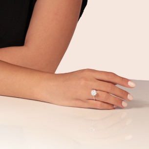 Γυναικείο λευκόχρυσο 14k δαχτυλίδι Μονόπετρο