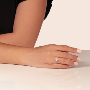 Γυναικείο λευκόχρυσο 14k δαχτυλίδι Μονόπετρο