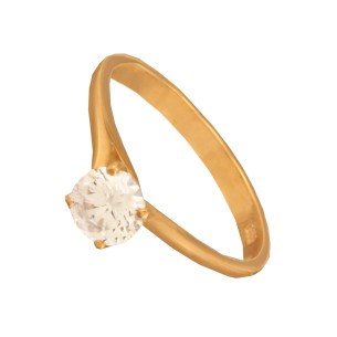 Γυναικείο χρυσό 14k δαχτυλίδι Μονόπετρο
