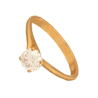 Γυναικείο χρυσό 14k δαχτυλίδι Μονόπετρο