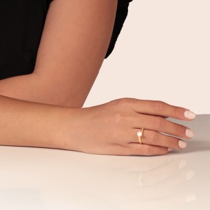 Γυναικείο χρυσό 14k δαχτυλίδι Μονόπετρο