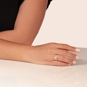 Γυναικείο λευκόχρυσο 14k δαχτυλίδι Μονόπετρο