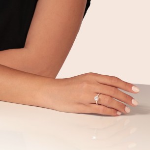 Γυναικείο λευκόχρυσο 14k δαχτυλίδι Μονόπετρο