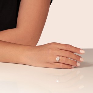 Γυναικείο λευκόχρυσο 14k δαχτυλίδι Μονόπετρο