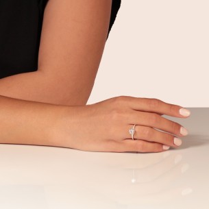 Γυναικείο λευκόχρυσο 14k δαχτυλίδι Μονόπετρο