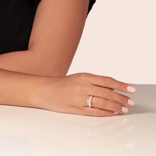 Γυναικείο λευκόχρυσο 14k δαχτυλίδι Μονόπετρο