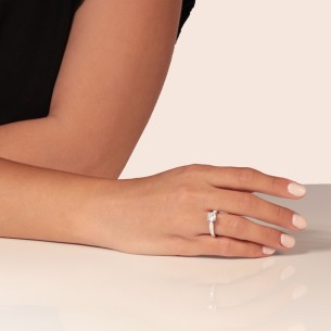 Γυναικείο λευκόχρυσο 14k δαχτυλίδι Μονόπετρο