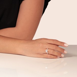 Λευκόχρυσο 14k δαχτυλίδι Μονόπετρο