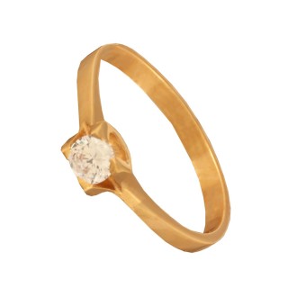 Γυναικείο χρυσό 14k δαχτυλίδι Μονόπετρο
