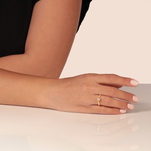 Γυναικείο χρυσό 14k δαχτυλίδι Μονόπετρο