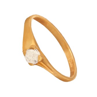 Γυναικείο χρυσό 14k δαχτυλίδι Μονόπετρο