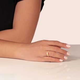 Γυναικείο χρυσό 14k δαχτυλίδι Μονόπετρο