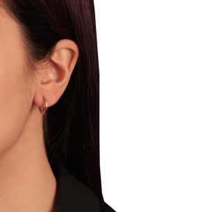 Ασημένια επίχρυσα σκουλαρίκια Κρίκοι 14.00mm