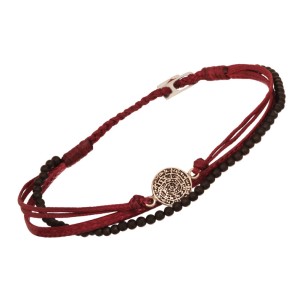 Βραχιόλι κορδόνια ασημένιος Δίσκος Φαιστού Αχάτης