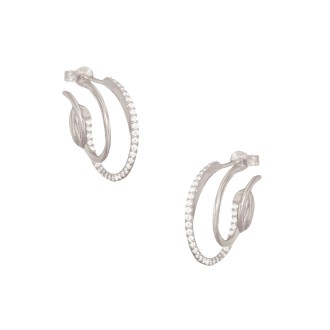 Ασημένια σκουλαρίκια τριπλοί Κρίκοι 18.00mm