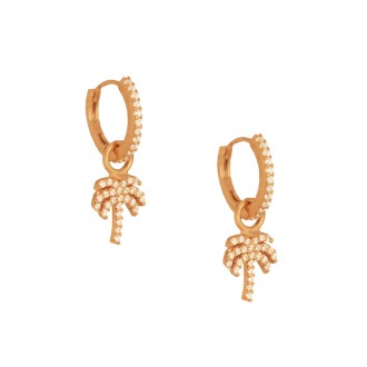 Ασημένια σκουλαρίκια huggies Κρίκοι Φοίνικες