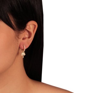 Ασημένια σκουλαρίκια huggies Κρίκοι Φοίνικες