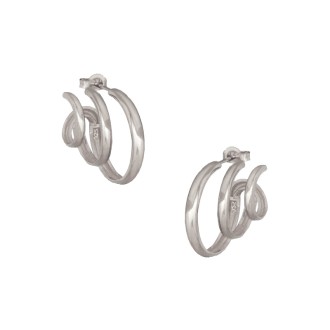 Ασημένια σκουλαρίκια τριπλοί Κρίκοι