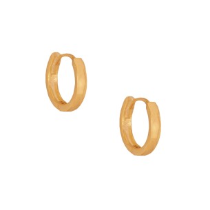 Ασημένια επίχρυσα σκουλαρίκια huggies Κρίκοι 12.00mm