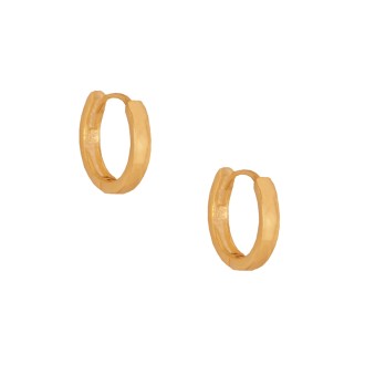 Ασημένια επίχρυσα σκουλαρίκια huggies Κρίκοι 12.00mm