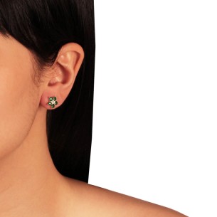 Ασημένια ρόζ σκουλαρίκια Λουλούδια