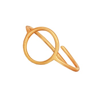 Ασημένιο επίχρυσο δαχτυλίδι Κύκλος