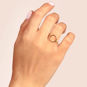 Ασημένιο επίχρυσο δαχτυλίδι Κύκλος