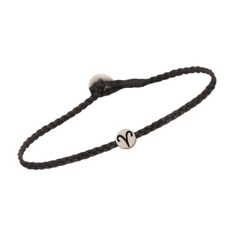 Βραχιόλι κορδόνι ασημένιο Ζώδιο Κριός