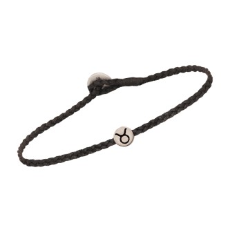 Βραχιόλι κορδόνι ασημένιο Ζώδιο Ταύρος